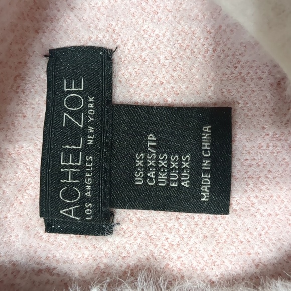 Rachel Zoe high neck womens White /Pink sweater Size XS NWT - Picture 5 of 8